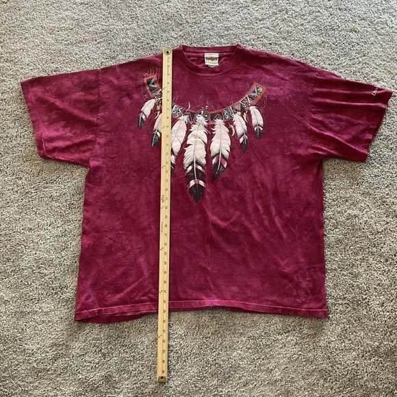 Next Level Mens sz XL Purple tee t-shirt Feather Native American Y2k USA Made - Picture 7 of 10